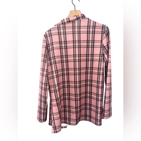 PRETTYLITTLETHING Pink Checkered Boyfriend Blazer Size 12 - Picture 9 of 9